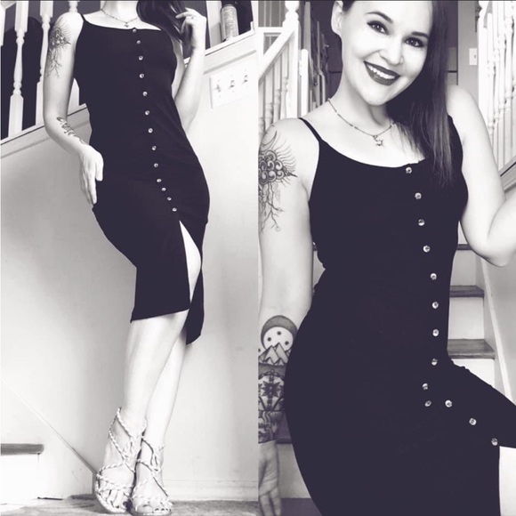 Poof! Dresses & Skirts - Black poof size small midi dress